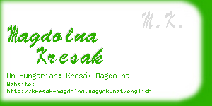 magdolna kresak business card
